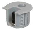 Hafele 263.10.915 Connector Housing, Rafix 20 System, without Ridge, with Tightening Element, For wood thickness 19 mm, Plastic, Classic Gray