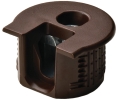 Hafele 263.14.103 Connector Housing, Rafix 20 System, without Dowel, with Ridge, with Tightening Element, For wood thickness 16 mm, Plastic, Brown