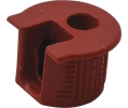 Hafele 263.14.107 Connector Housing, Rafix 20 System, without Dowel, with Ridge, with Tightening Element, for Wood Thickness to 3/4", Plastic/Zinc, Cognac