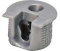 Hafele 263.14.205 Connector Housing, Rafix 20 System, without Dowel, with Ridge, with Tightening Element, For wood thickness 19 mm, Plastic, Gray