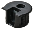 Hafele 263.14.303 Connector Housing, Rafix 20 System, without Dowel, with Ridge, with Tightening Element, For wood thickness 16 mm, Plastic, Black
