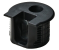 Hafele 263.14.305 Connector Housing, Rafix 20 System, without Dowel, with Ridge, with Tightening Element, For wood thickness 19 mm, Plastic, Black