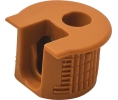 Hafele 263.14.605 Connector Housing, Rafix 20 System, without Dowel, with Ridge, with Tightening Element, for Wood Thickness to 3/4", Plastic/Zinc, Candlelight