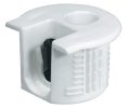 Hafele 263.14.703 Connector Housing, Rafix 20 System, without Dowel, with Ridge, with Tightening Element, For wood thickness 16 mm, Plastic, White
