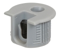 Hafele 263.14.915 Connector Housing, Rafix 20 System, without Dowel, with Ridge, with Tightening Element, For wood thickness 19 mm, Plastic, Classic Gray