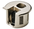 Hafele 263.15.705 Connector Housing, Rafix 20 System, without Dowel, with Ridge, with Tightening Element, For wood thickness 19 mm, Zinc, Nickel-Plated