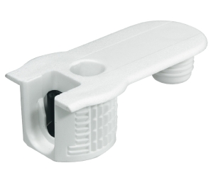 Hafele 263.16.705 Connector Housing, Rafix 20 System, with Dowel, With tightening element, For wood thickness 19 mm, Plastic, White