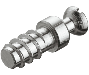 Hafele 263.20.150 Connecting Bolt, Rafix 20, with Special Thread, 3/5" Thread Length, Steel, Unfinished