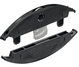 Hafele 267.91.210 Detachable Connector, Lamello Clamex S-20, for 1/5" Groove, Plastic/Zinc, Black