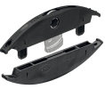 Hafele 267.91.210 Detachable Connector, Lamello Clamex S-20, for 1/5" Groove, Plastic/Zinc, Black