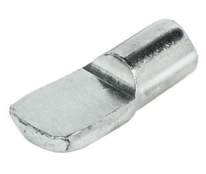 Hafele 282.01.701 Shelf Support, Ø3/10", Load-Bearing Capacity 220 lbs., Steel, Nickel-Plated, Box of 100