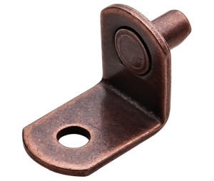 Hafele 282.11.110 Metal Shelf Supports, Ø1/5, with Securing Screw Hole, Bronzed