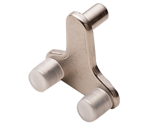 Hafele 282.23.716 Glass Shelf Support, Ø1/5", Ex-Cellent H®, Zinc Alloy, Nickel-Plated