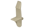 Hafele 282.47.140 Shelf Support, with Spring Clip, for Wood Shelves 3/4" Thick, Plastic, Beige