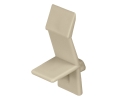 Hafele 282.47.150 Shelf Support, Grooved Plug and Spring Clip, for Wood Shelves 1/2" Thick, Plastic, Beige