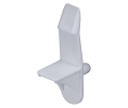 Hafele 282.47.730 Shelf Support, with Spring Clip, for Wood Shelves 5/8" Thick, Plastic, White