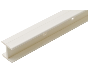 Hafele 282.79.701 H-Channel Shelf Connector, 12-7/8" Length, for use on 3/4" Material, Ivory