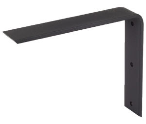 Hafele 287.75.332 Front Mounting Bracket, Centerline Countertop Support, 10" x 8" D x H, Black