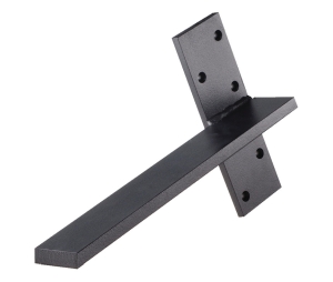Hafele 287.75.358 Floating Wall Mounting Bracket, Centerline Countertop Support, 20" Length, Black