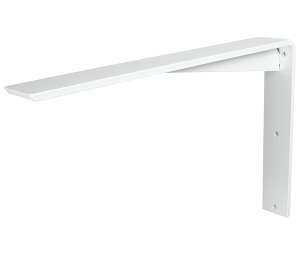 Hafele 287.75.716 Front Mounting Bracket Plus, Centerline Countertop Support, 20" x 14" D x H, White