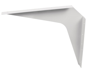 Hafele 287.80.708 Rigid Bracket, Large Size with Cut-Outs for Wire Management, 21" x 21" L x H, Steel, White