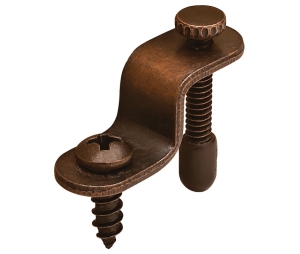 Hafele 291.02.109 Glass Retainer Clip, Steel, Bronzed