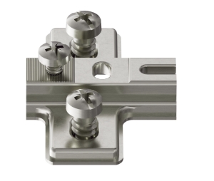 Hafele 311.51.812 Mounting Plate, Cruciform Cam Adjusting, Häfele Metalla Mini A, for Screw Fixing with Pre-Mounted Euro Screws, 5/64" Distance D