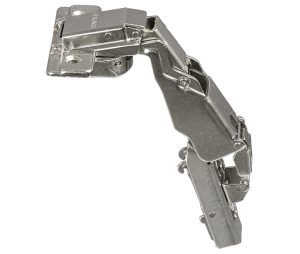 Hafele 315.04.501 Wide Angle Clip-On Hinge, 165° Opening Angle, Self Close, Half Overlay