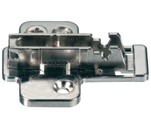 Hafele 322.89.700 Mounting Plate, Cruciform Cam Adjusting, Model 314.493.71.0015, for Grass Click On System Hinges, Hospa Screw Fixing, 0" Height