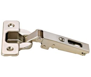 Hafele 329.17.810 Concealed Hinge, C2RPA99, Press-fit, Salice Push, 110° Opening Angle, Self Opening, Full Overlay, Steel, Nickel Plated