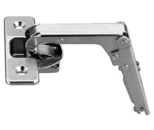 Hafele 329.19.600 Pie-Cut Corner Hinge, Salice, 70° Opening Angle, for Screw Fixing, Self Close, Screw-On, Zinc Alloy, Steel, Nickel Plated