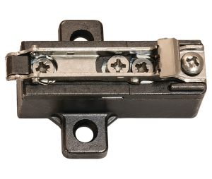 Hafele 329.71.622 Aluminum Frame Wing Mounting Plate, without Pre-Installed Euro Screws, 15/32" Height, BAR3RC6, Titanium