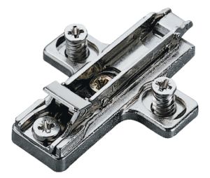 Hafele 329.85.038 Mounting Plate, Salice, BAVGEV9F, with Pre-Installed Euro Screws, quick fixing system, 3/4"