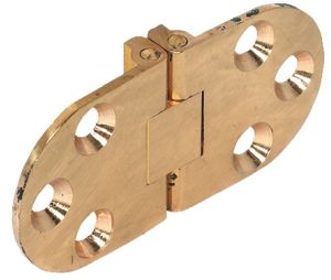 Hafele 341.32.502 Self-Supporting Hinge, for Folding and Sewing Machine Tables, Matt Brass