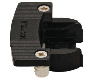 Hafele 344.06.860 Single Pivot Institutional Hinge Cup, Aximat® 300, Grade 1, for 1/4" Holes, Dowel Mount, Zinc, Nickel-Plated, Black