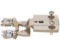 Hafele 344.06.902 Single Pivot Institutional Hinge Arm, Aximat® 300, Grade 1, 180° Opening Angle, with Expanding Dowels, Twin Overlay, Matt Nickel