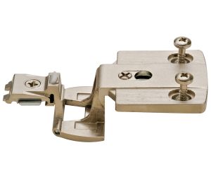 Hafele 344.06.920 Single Pivot Institutional Hinge Arm, Aximat® 300, Grade 1, 240° Opening Angle, with Expanding Dowels, Full Overlay, Matt Nickel