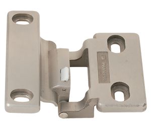 Hafele 344.75.051 Thin Panel Institutional Hinge, Grade 1, 240° Opening Angle, Stainless Steel, Satin
