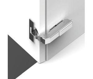 Hafele 348.37.820 Concealed Blind Corner Hinge, Grass Tiomos, Model F028138535223, 110° Opening Angle, Overlay Mounting, Soft-close, Screw-on