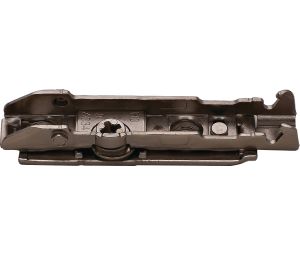 Hafele 348.38.501 Straight Baseplate, Grass Tiomos, Model F059139701228, 2-Point Fixing with Wood Screws, 0" Height