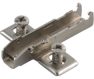 Hafele 348.38.552 Wing Baseplate, Grass Tiomos, Model F058139737228, 3-Point Fixing with Euro Screws, 2 mm Height