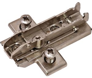 Hafele 348.38.680 Wing Baseplate, Grass Tiomos, 2-Point Fixing with 5 mm Dowels, 0 mm Height