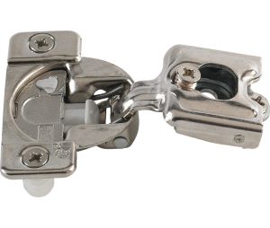 Hafele 348.90.022 Concealed Face Frame Hinge, Grass Tec Wrap Around, Model 02870A-15, 108° Opening Angle, Soft-Close, 1/2" Overlay, Press-fit