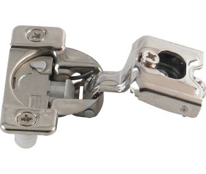 Hafele 348.90.024 Concealed Face Frame Hinge, Grass Tec Wrap Around, Model 02745A-15, 108° Opening Angle, Soft-Close, 1" Overlay, Press-fit