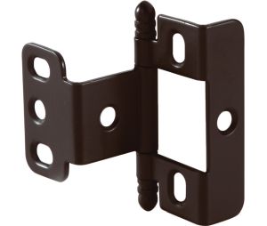 Hafele 351.86.150 Decorative Butt Hinge, Full Wrap, Non-Mortised, Ball Finial, for inset face frame doors, Dark Oil-Rubbed Bronze