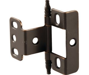 Hafele 351.86.180 Decorative Butt Hinge, Full Wrap, Non-Mortised, Minaret Finial, for inset face frame doors, Copper Bronze