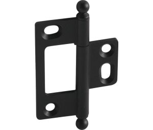 Hafele 351.95.382 Decorative Butt Hinge, Non-Mortised, Ball Finial, ELITE Solid Brass Hinge, Black