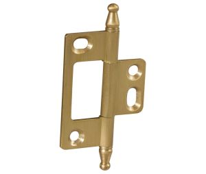 Hafele 351.95.580 Decorative Butt Hinge, Non-Mortised, Minaret Finial, ELITE Solid Brass Hinge, Brushed Brass
