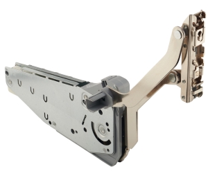 Hafele 372.33.611 Parallel Lift-Up Front Fitting, Free Up, 380 - 500 mm (14-15/16" - 19-11/16") Cabinet Height, 2.0 - 3.8 kg (4.4 - 8.4 lbs) Flap Weight, Set