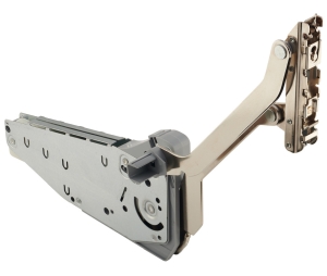 Hafele 372.33.621 Parallel Lift-Up Front Fitting, Free Up, for One-Piece Flaps Made of Wood, Glass or with Aluminum Frame, 380-500 mm (14-15/16" - 19-11/16") Cabinet Height, 2.0-3.8 kg (4.4 - 8.4 lbs) Flap Weight, Set